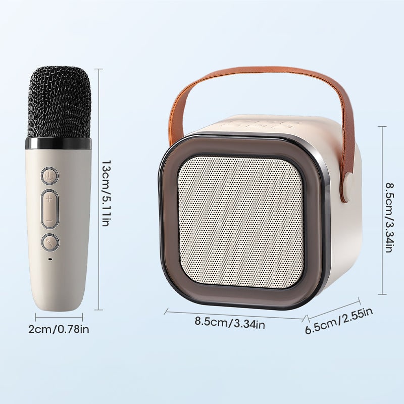 Mini Karaoke Machine with Wireless Microphone and Portable Bluetooth Speaker - Image 10