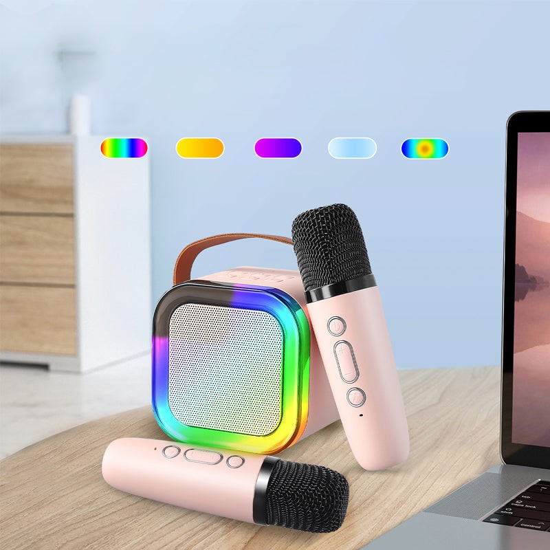 Mini Karaoke Machine with Wireless Microphone and Portable Bluetooth Speaker - Image 11
