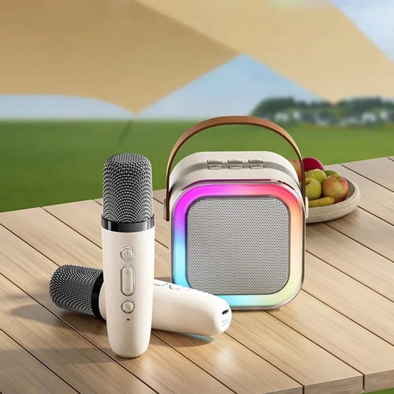 Mini Karaoke Machine with Wireless Microphone and Portable Bluetooth Speaker - Image 9