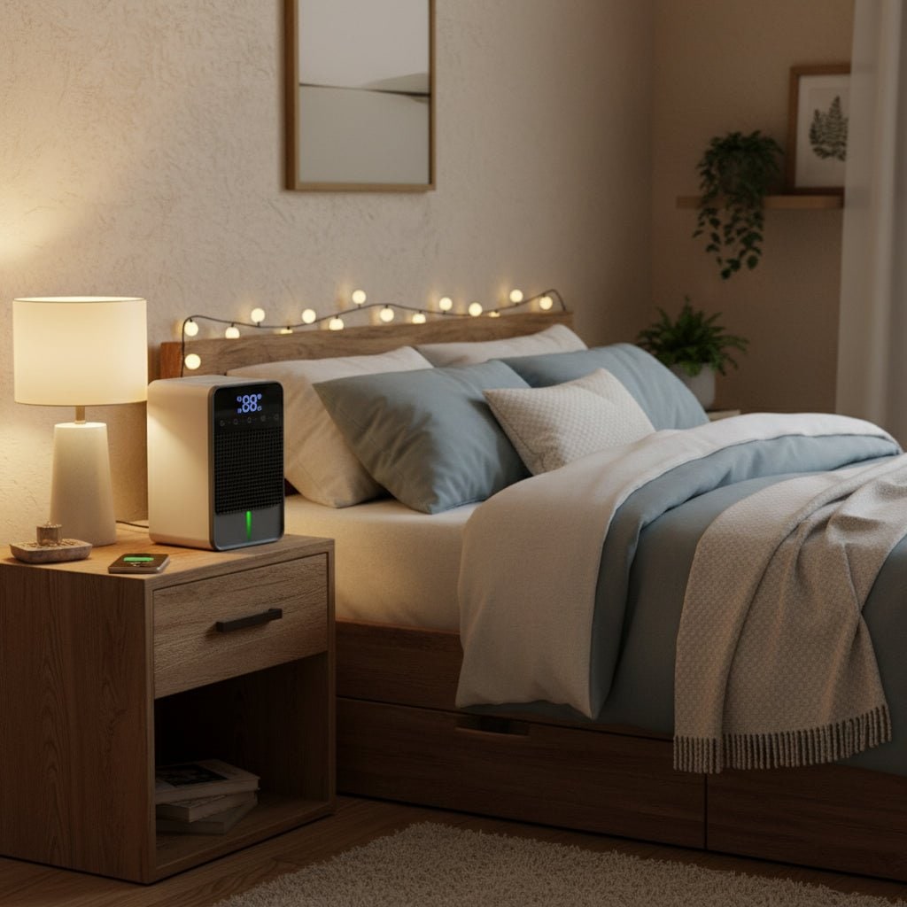Mini Portable Dehumidifier for Bathroom and Bedroom with LED Touch Display and 1500ml Tank - Image 3
