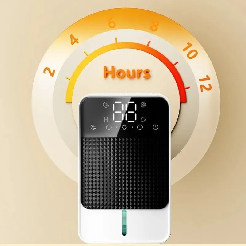 Mini Portable Dehumidifier for Bathroom and Bedroom with LED Touch Display and 1500ml Tank - Image 7