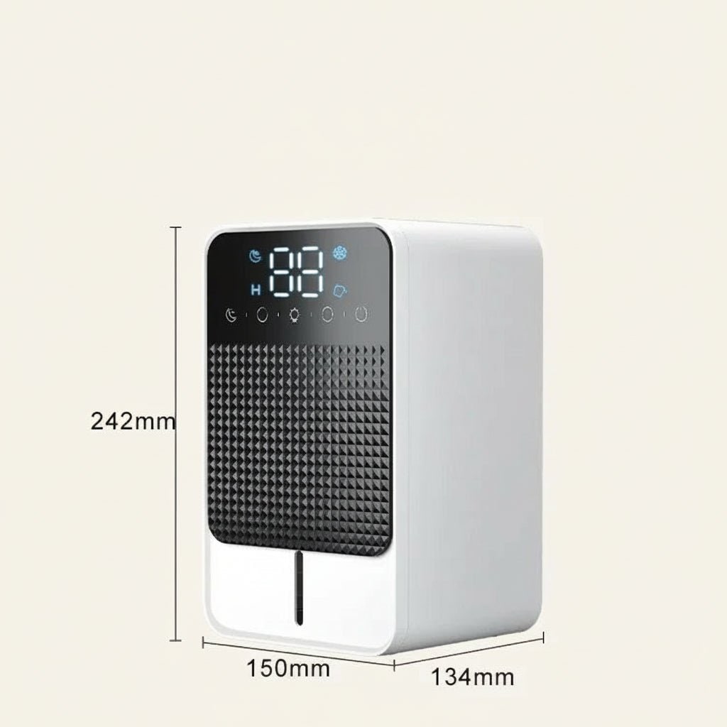 Mini Portable Dehumidifier for Bathroom and Bedroom with LED Touch Display and 1500ml Tank - Image 8