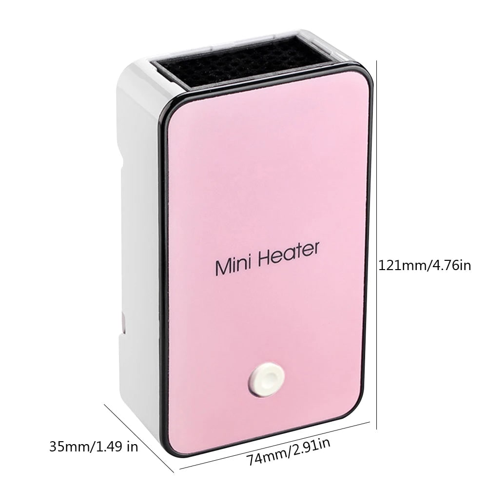 Mini Portable Small Space Heater with Energy Efficient Ptc Heating Core for Home Office - Image 3