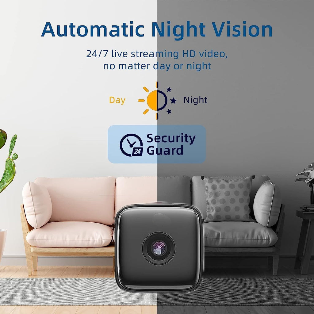 Mini Security Camera Spy Night Vision Wireless Rechargeable Portable Small Wifi - Image 3
