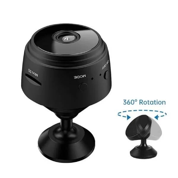 Mini Wireless Security Camera with Compact Magnetic Rotating Stand and Night Vision - Image 3