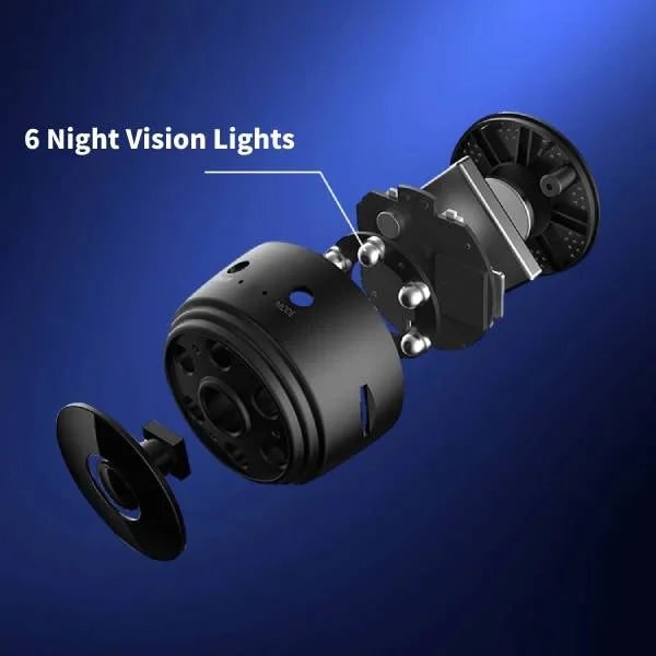 Mini Wireless Security Camera with Compact Magnetic Rotating Stand and Night Vision - Image 6