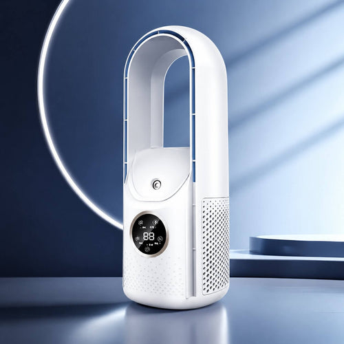Quiet Bladeless Tower Fan with Adjustable Airflow