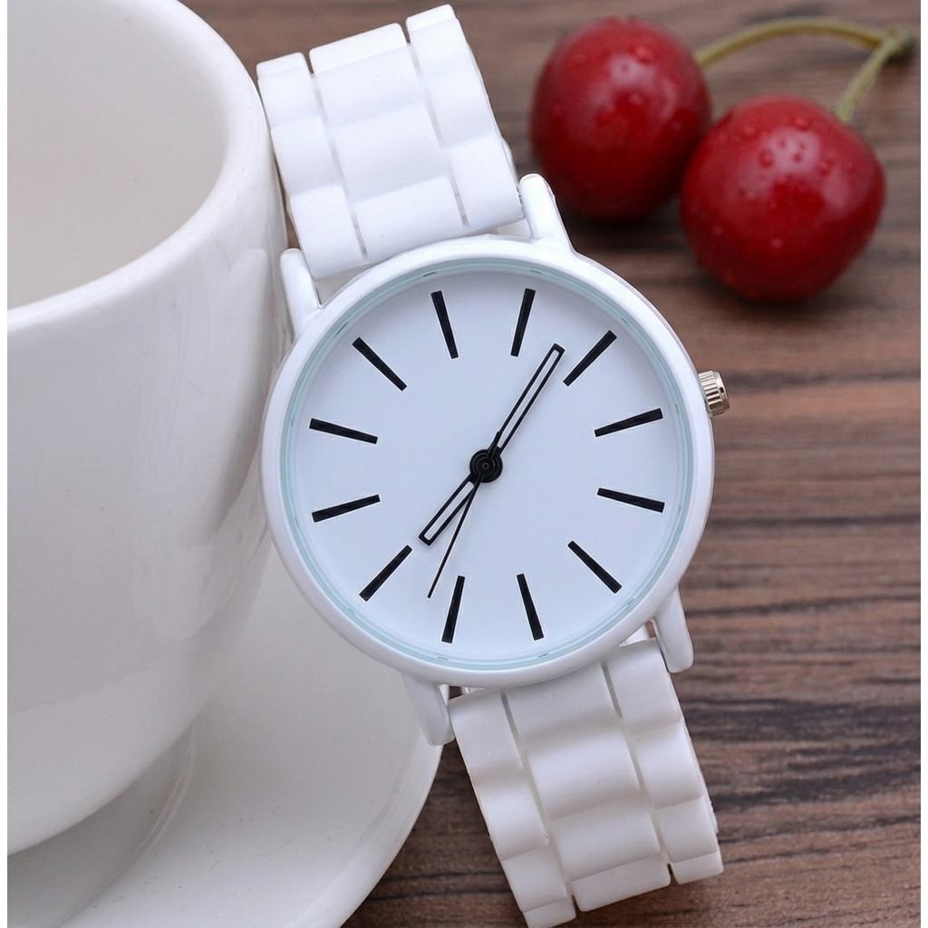 Minimalist Watch with 20 Mm Silicone Strap and Textured Band for Everyday Wear Moon Phase - Image 12