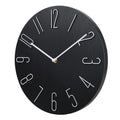 Modern Wall Clock Minimalist Silent Round Metal Numbers Raised Dial For Bedroom - Image 2