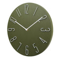 Modern Wall Clock Minimalist Silent Round Metal Numbers Raised Dial For Bedroom - Image 8