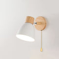 Modern Wall Sconce Light Adjustable Swivel Arm Wood Metal Shade Bedside - Image 17