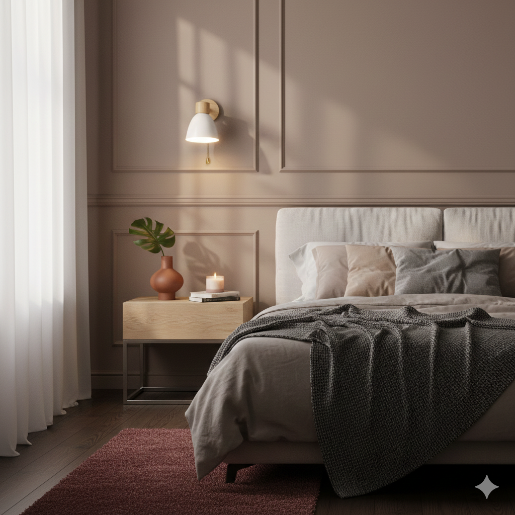 Modern Wall Sconce Light Adjustable Swivel Arm Wood Metal Shade Bedside - Image 18