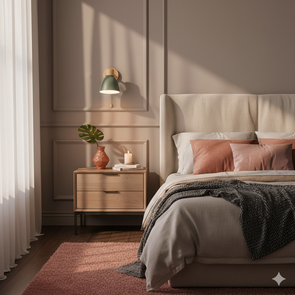 Modern Wall Sconce Light Adjustable Swivel Arm Wood Metal Shade Bedside - Image 28