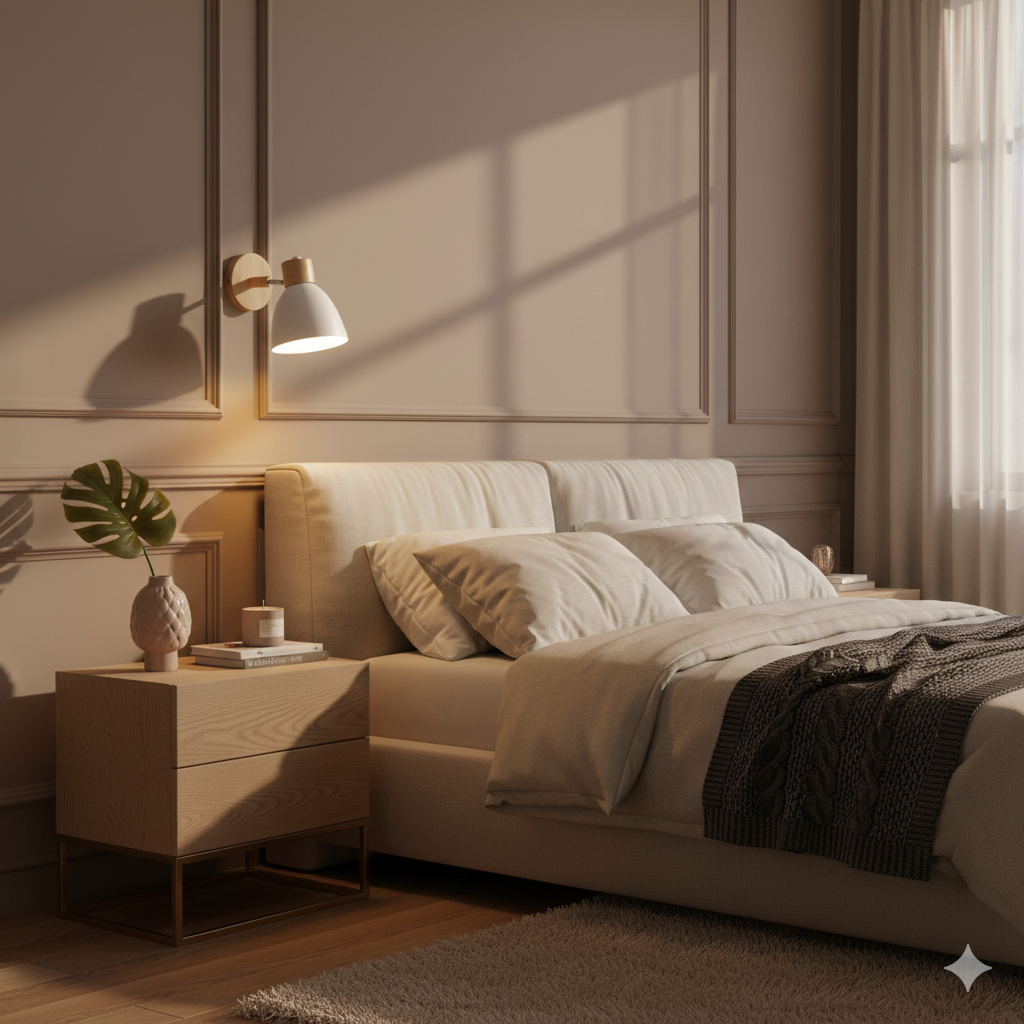 Modern Wall Sconce Light Adjustable Swivel Arm Wood Metal Shade Bedside - Image 8