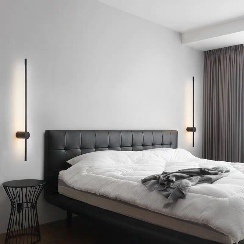 Modern Wall Sconce Light Contemporary Linear LED Backlit Metal Matte Black - Image 8