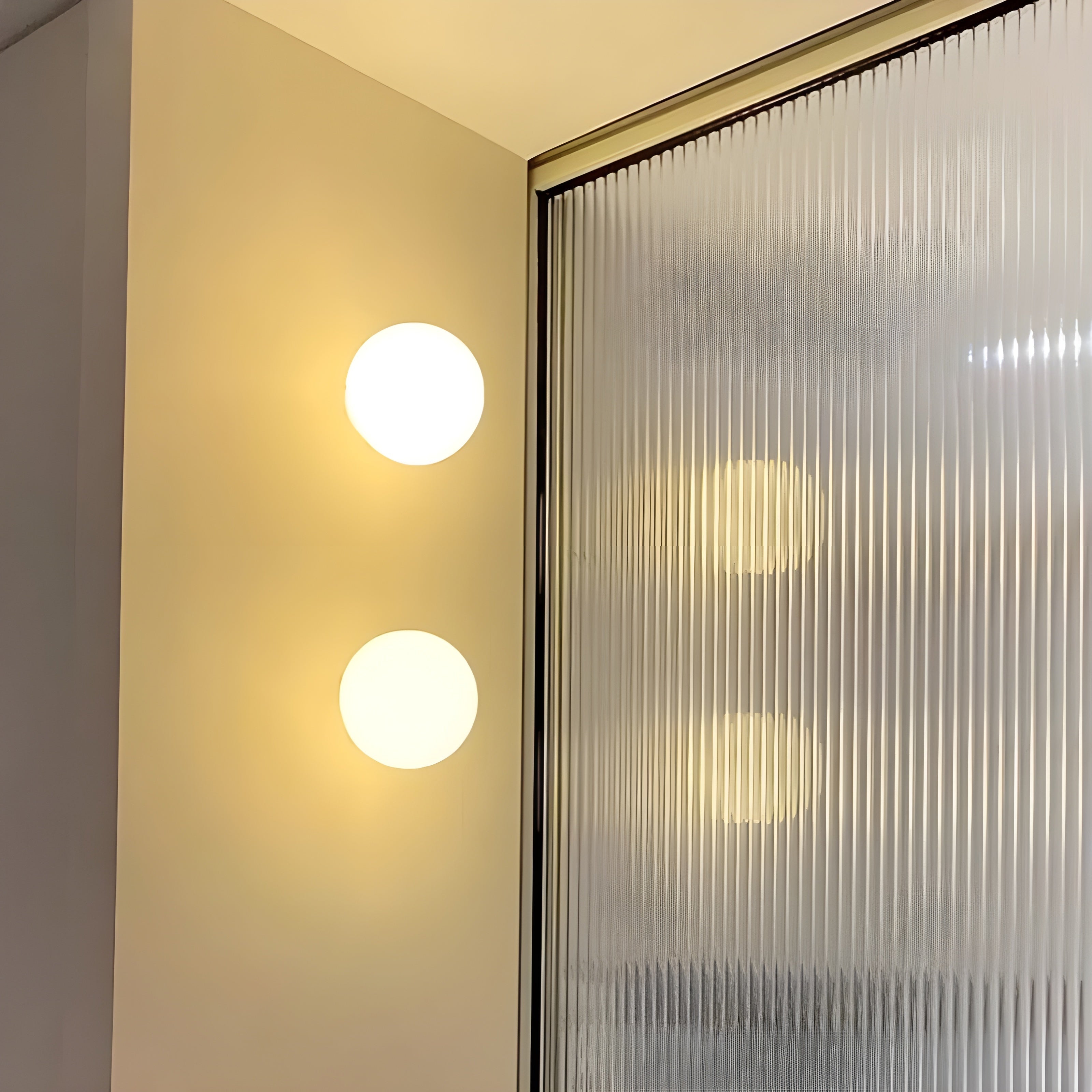 Modern Wall Sconce Light Globe Frosted Glass Flush Mount Minimalist Scandinavian - Image 4