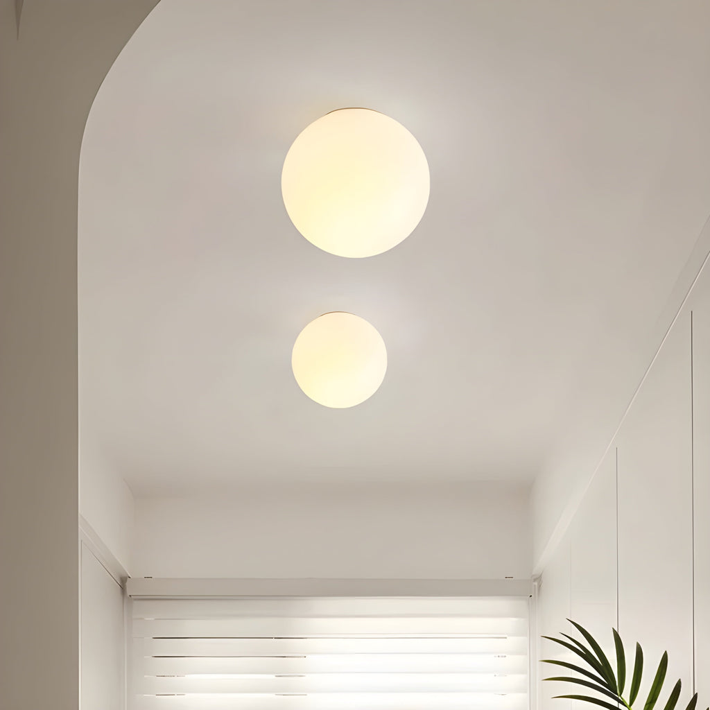 Modern Wall Sconce Light Globe Frosted Glass Flush Mount Minimalist Scandinavian - Image 5