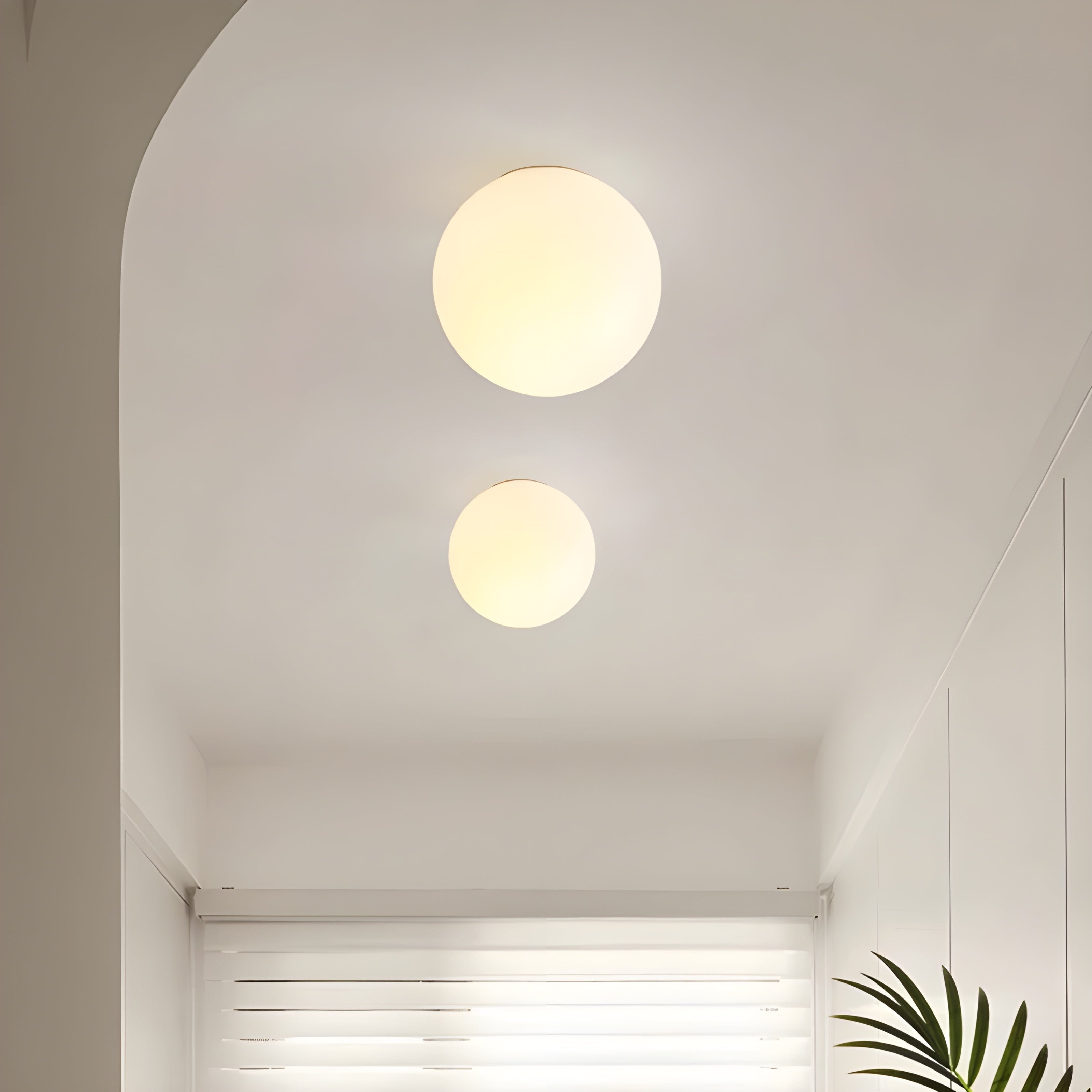 Modern Wall Sconce Light Globe Frosted Glass Flush Mount Minimalist Scandinavian - Image 5