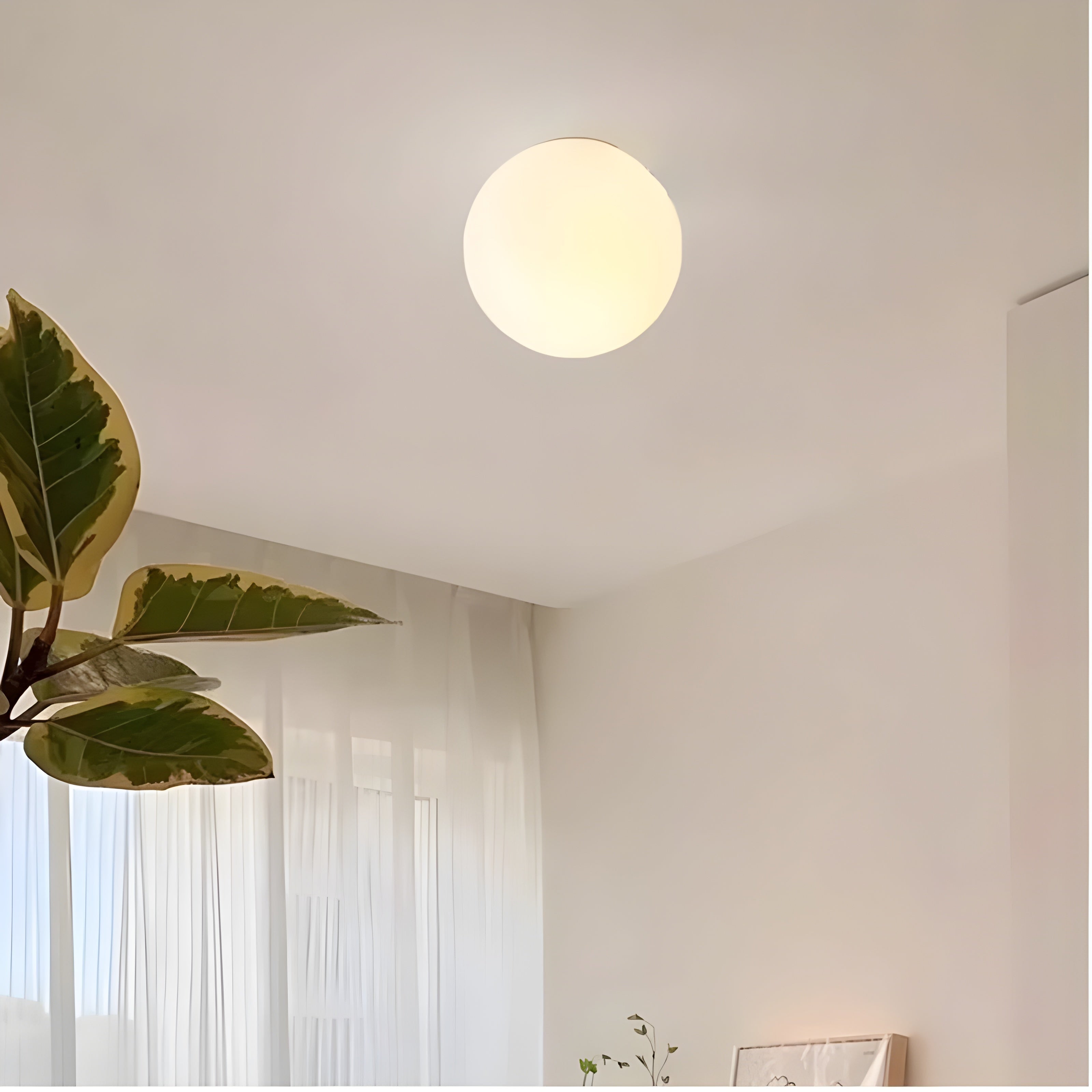 Modern Wall Sconce Light Globe Frosted Glass Flush Mount Minimalist Scandinavian - Image 6