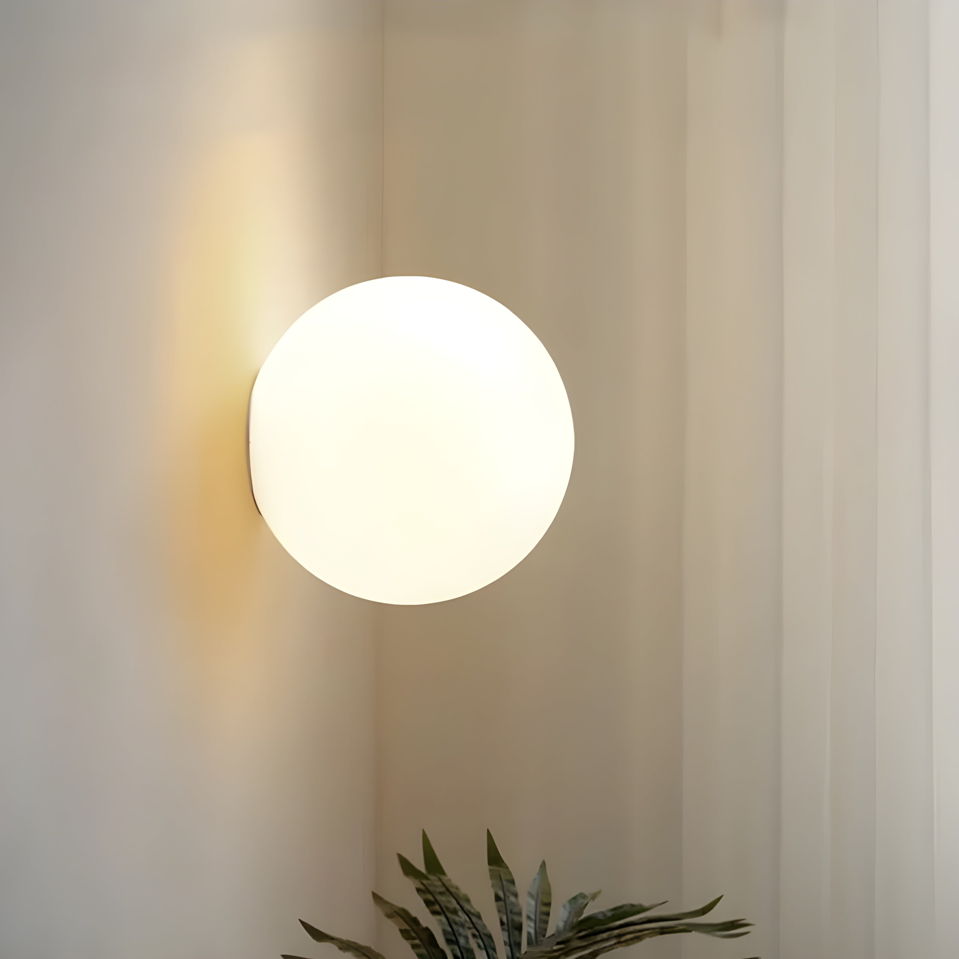 Modern Wall Sconce Light Globe Frosted Glass Flush Mount Minimalist Scandinavian - Image 7