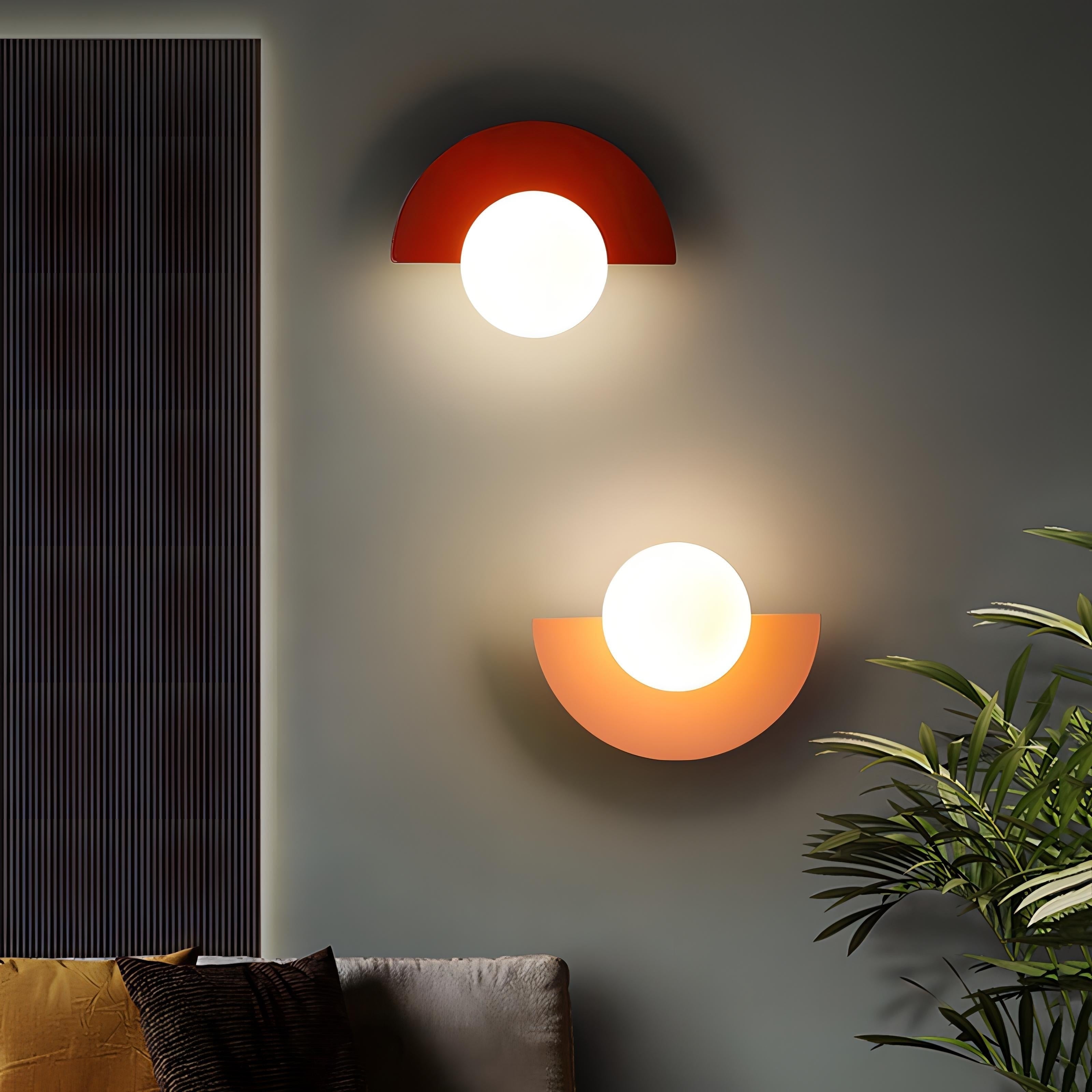 Modern Wall Sconce Light Globe Minimalist Geometric Flush Mount Decorative - Image 1