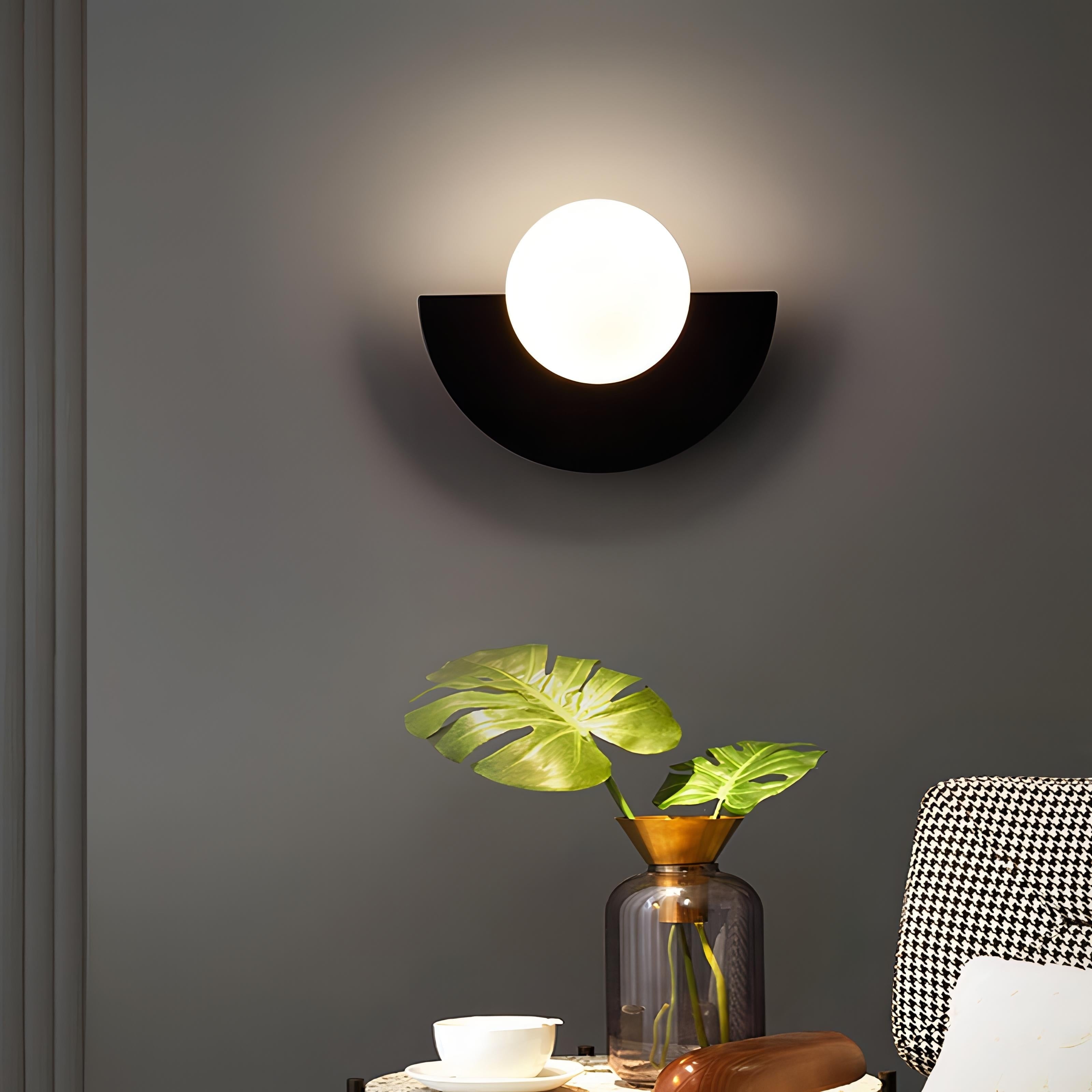 Modern Wall Sconce Light Globe Minimalist Geometric Flush Mount Decorative - Image 2