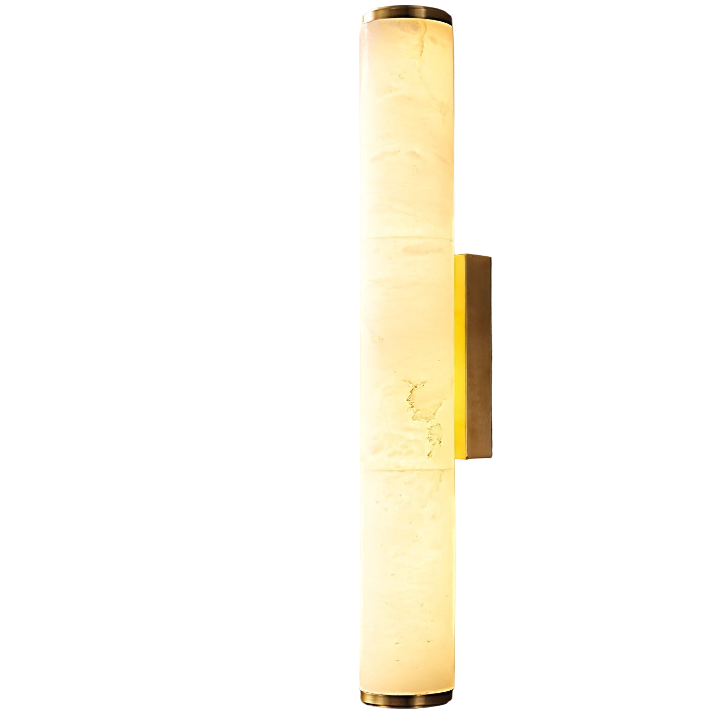 Modern Wall Sconce Light Hardwired Cylindrical Marbled Resin Minimalist Brushed Gold - Image 15