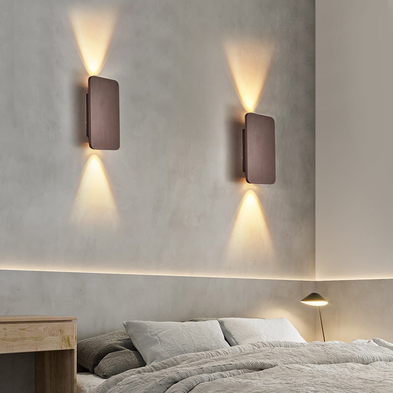 Modern Wall Sconce Light Mounted LED Metal Rectangular Up Down - Image 1
