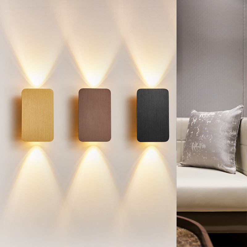 Modern Wall Sconce Light Mounted LED Metal Rectangular Up Down - Image 2