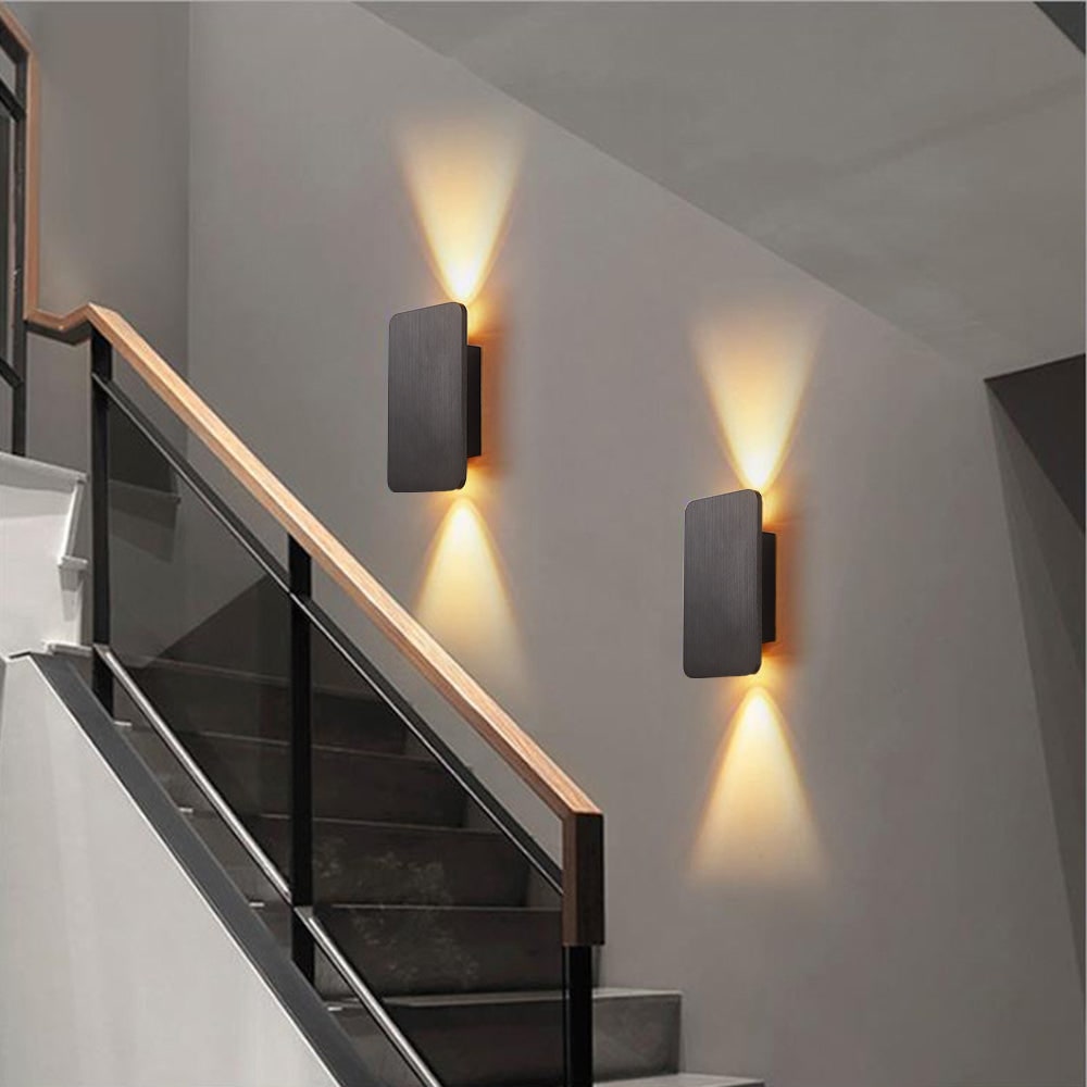Modern Wall Sconce Light Mounted LED Metal Rectangular Up Down - Image 5