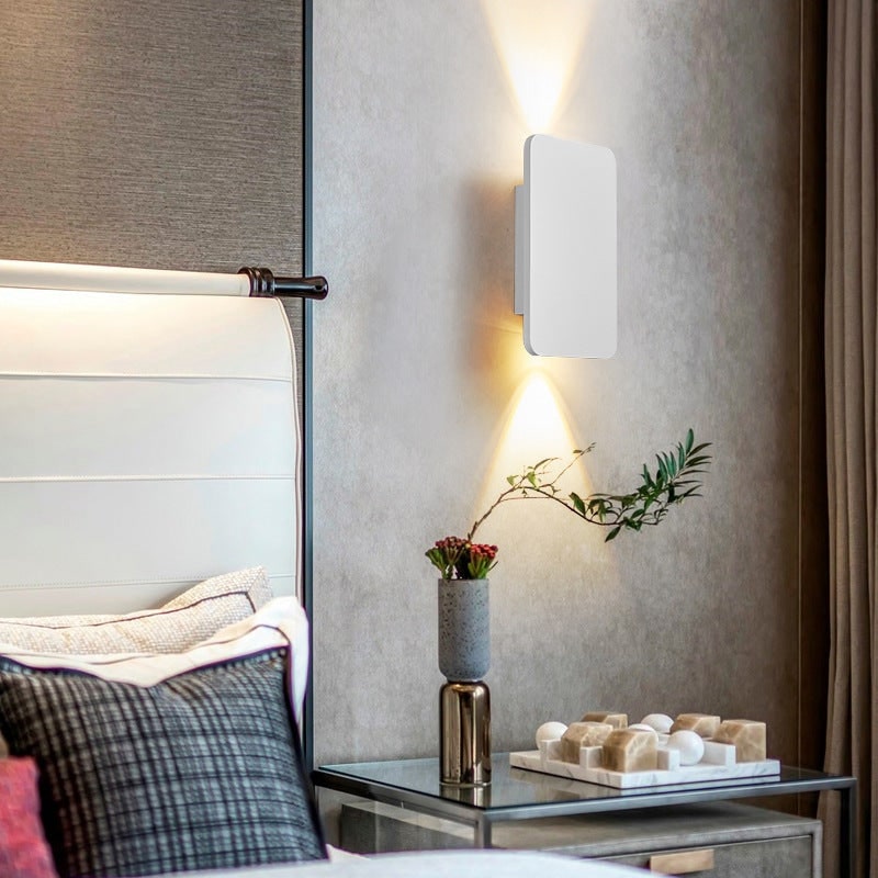 Modern Wall Sconce Light Mounted LED Metal Rectangular Up Down - Image 6