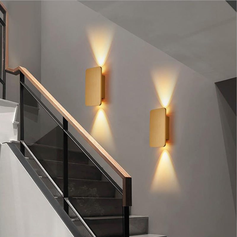 Modern Wall Sconce Light Mounted LED Metal Rectangular Up Down - Image 9