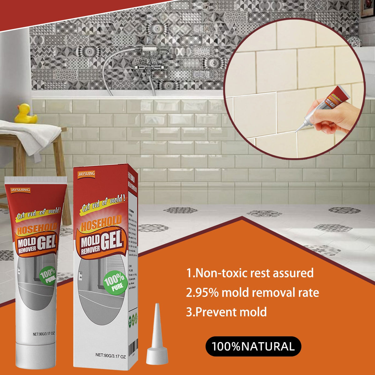 Mold and Mildew Remover Gel with Professional Applicator Nozzle for Grout Tile and Sink Edges - Image 4