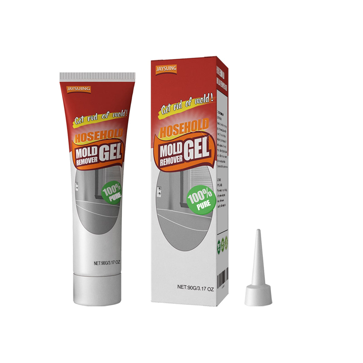 Mold and Mildew Remover Gel with Professional Applicator Nozzle for Grout Tile and Sink Edges - Image 8