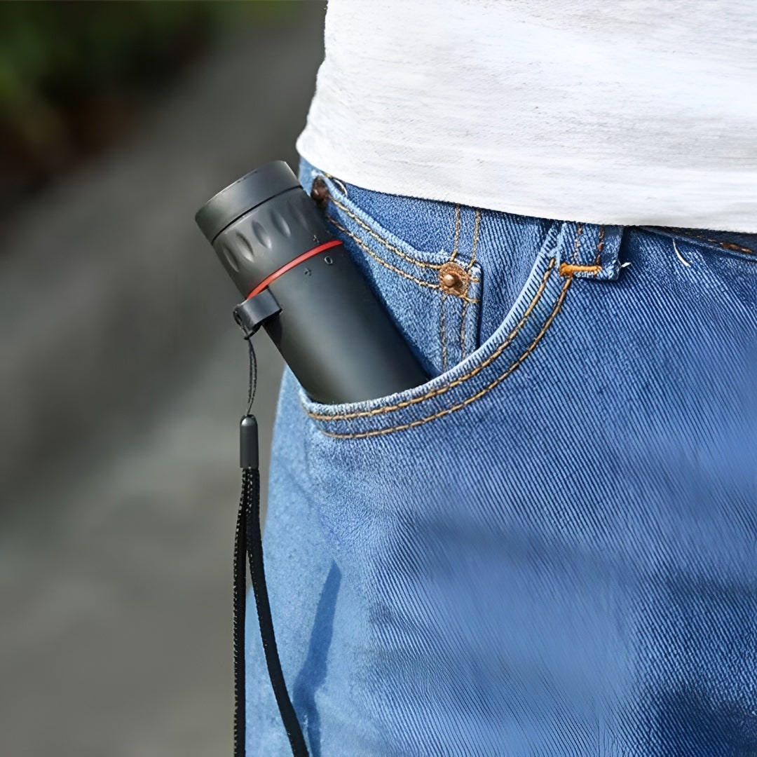 Monocular Telescope Portable Compact Smartphone Adapter Clamp Outdoor Travel Handheld - Image 2
