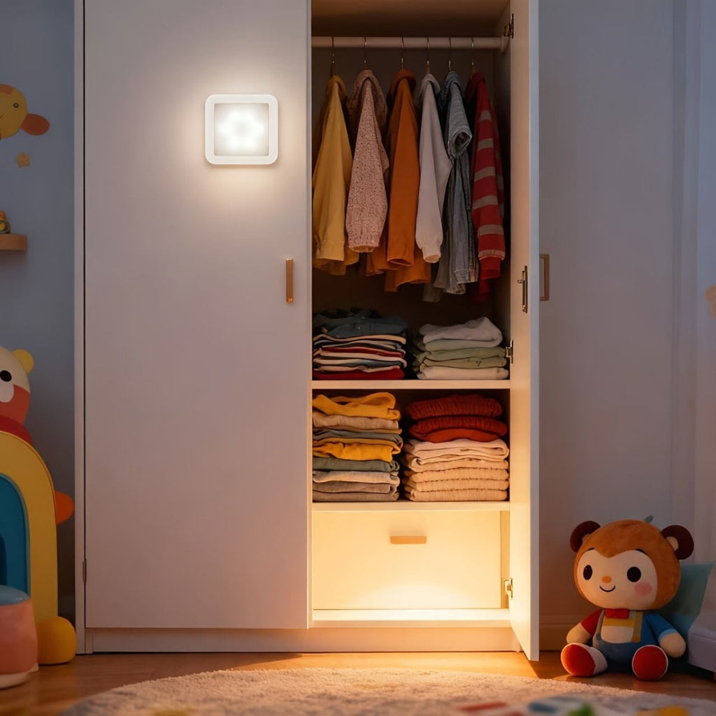 Motion Activated Night Light LED Sensor Battery Operated Wireless Powered - Image 2