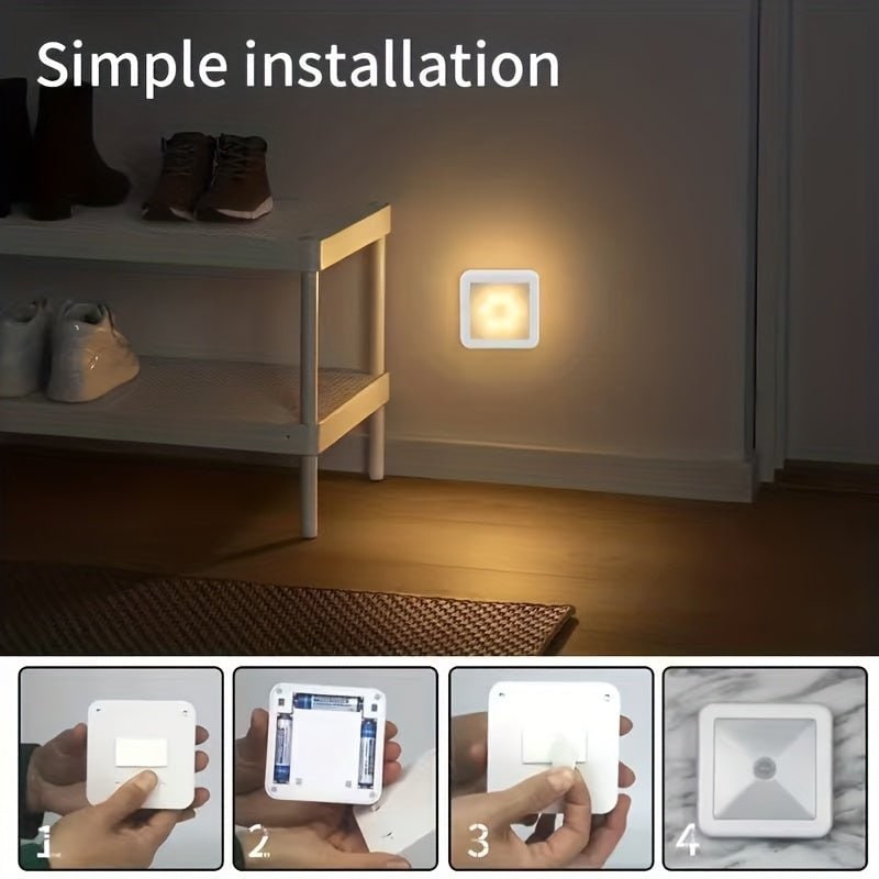 Motion Activated Night Light LED Sensor Battery Operated Wireless Powered - Image 7
