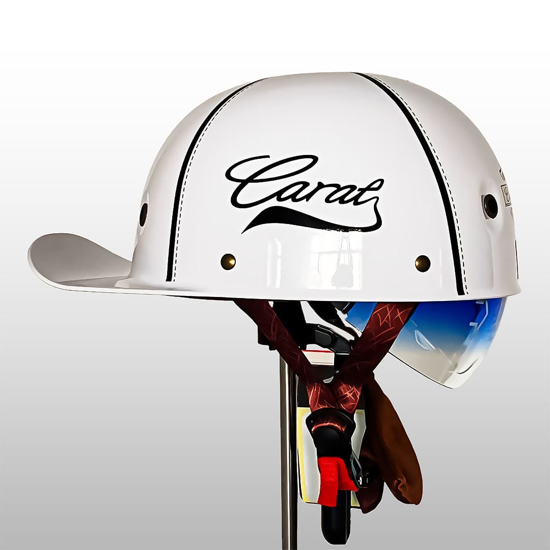 Motorcycle Half Helmet Retro Lightweight with Quick Release Buckle and Detachable Visor - Image 8