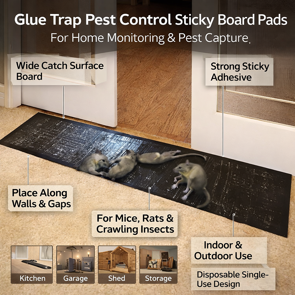 Mouse Glue Traps for Rodent and Pest Control with Flexible Sticky Adhesive Mat - Image 6