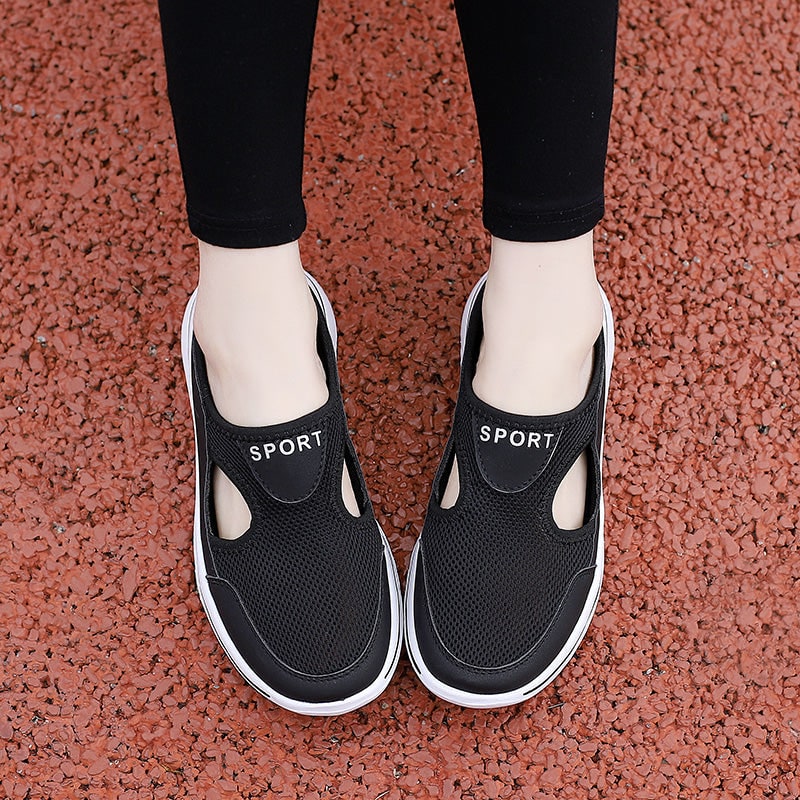 Mule Shoes Slip on Sneakers with Open Back Breathable Mesh and Cushioned Foam Sole - Image 11