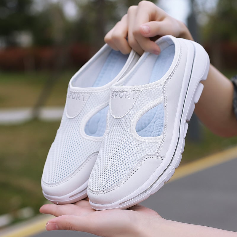 Mule Shoes Slip on Sneakers with Open Back Breathable Mesh and Cushioned Foam Sole - Image 3