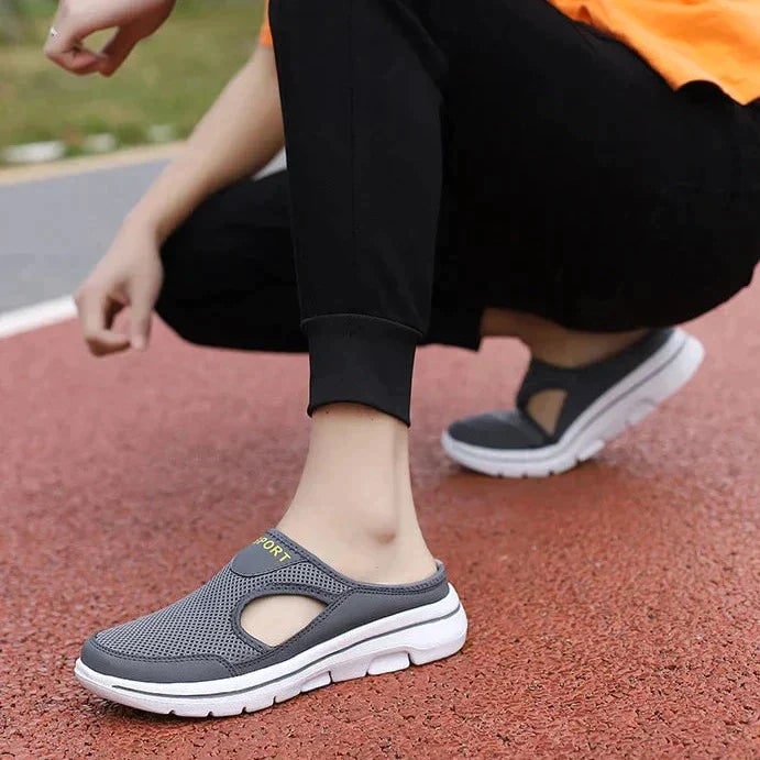 Mule Shoes Slip on Sneakers with Open Back Breathable Mesh and Cushioned Foam Sole - Image 4