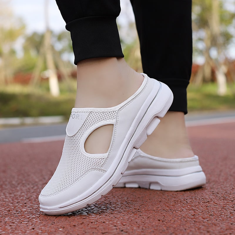 Mule Shoes Slip on Sneakers with Open Back Breathable Mesh and Cushioned Foam Sole - Image 9