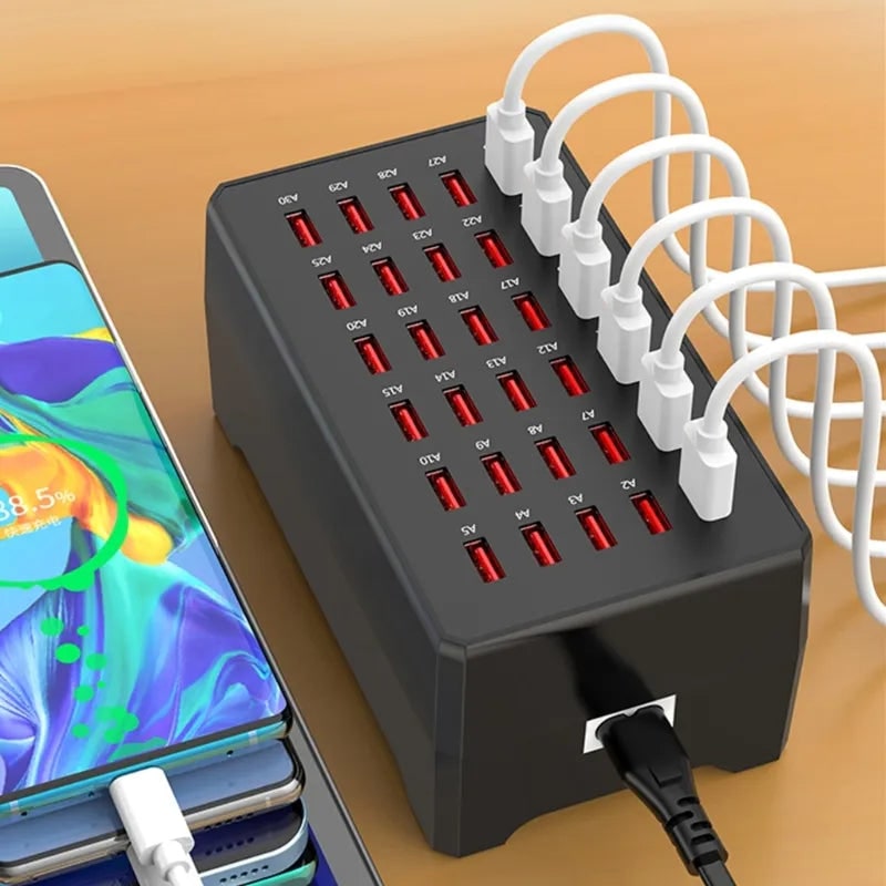Multiple Device Charging Station USB Charger Hub Desktop 30 Port Multi - Image 2