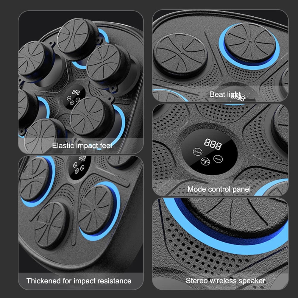 Music Boxing Machine Wall Mounted Electronic Target LED Lights 6 Pads Trainer - Image 4