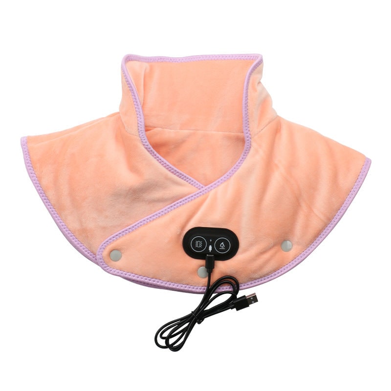 Neck Heating Pad Shoulder Heated Wrap USB Vibration Massage Fleece Ergonomic Powered - Image 2