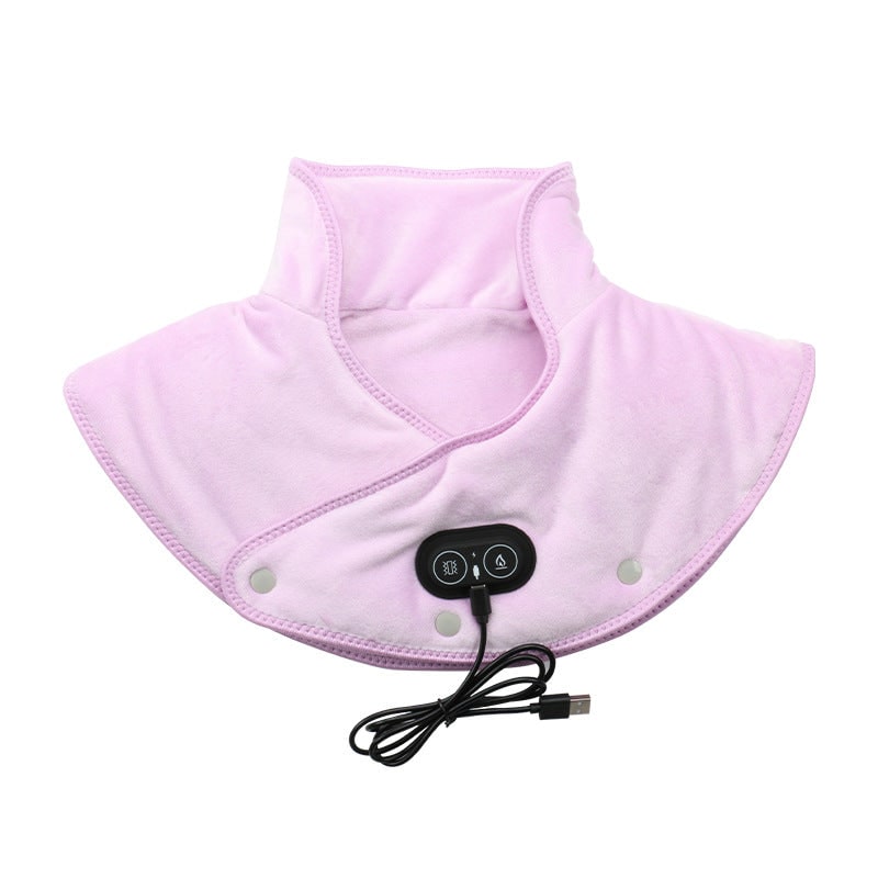 Neck Heating Pad Shoulder Heated Wrap USB Vibration Massage Fleece Ergonomic Powered - Image 4