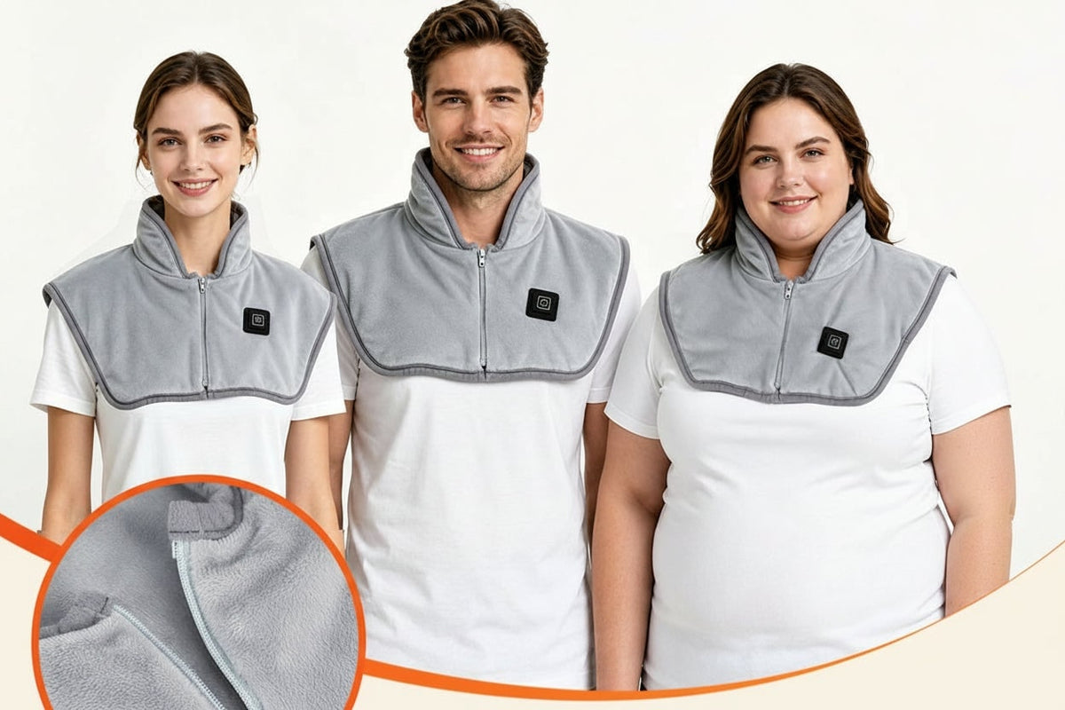 Neck Heating Pad with Electric Shoulder Wrap Wearable Fleece Collar and Usb-C Power - Image 2