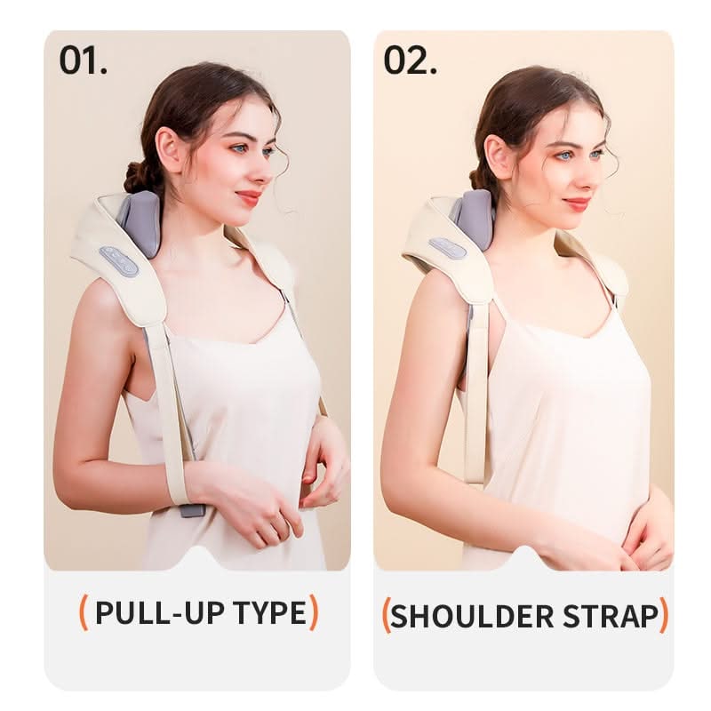 Neck Massager for Sore and Shoulders with Heat Rotating Nodes and Adjustable Straps - Image 5