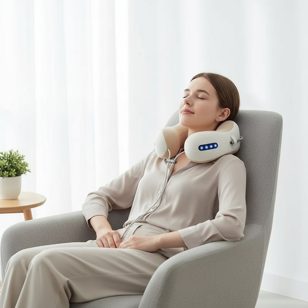 Neck Massager Pillow with Heat and Shoulder Support U-Shaped Electric Rechargeable Heated - Image 3